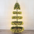 DO-HOME - Abete Expo - Abete Expo H.210Cm Verde Con 510 Luci Led 100% Pe 1008 Rami, Girevole Con Spina Con 8 Giochi Di Luce E Memoria 6W