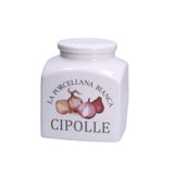 PORCELLANA BIANCA - Conserva Barattolo Deco Cipolle Cont 3,5 L Gb