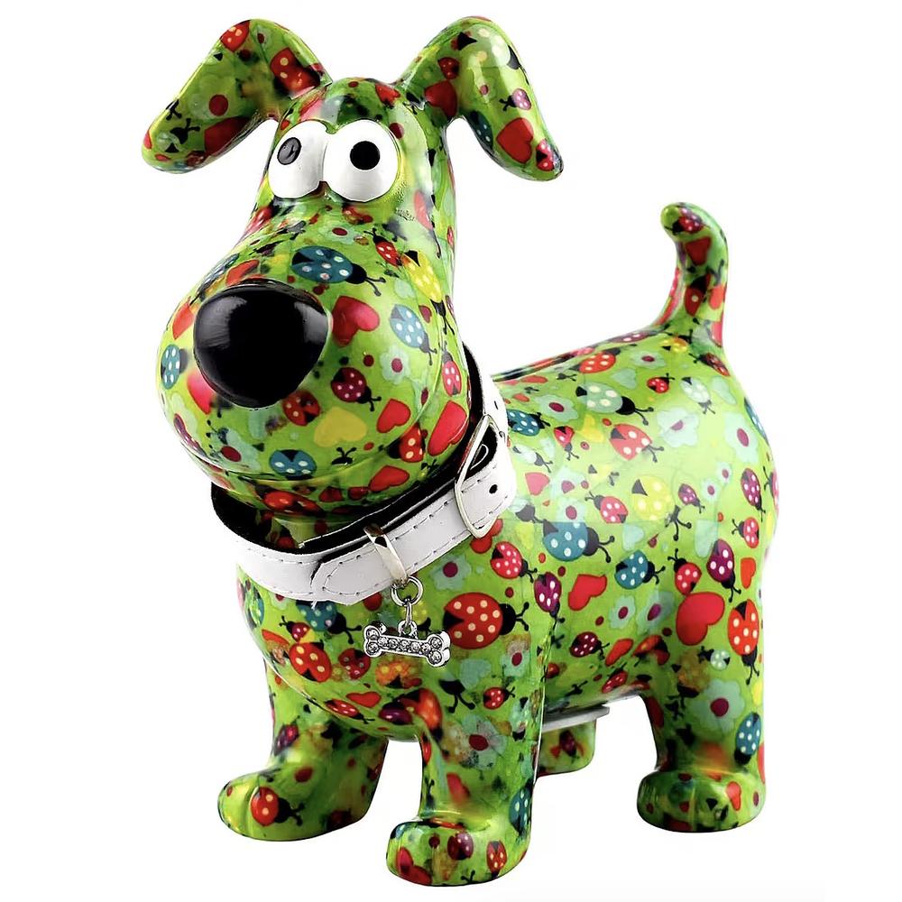 POMME PIDOU - Money Box Dog " Hugo " 20X20 Cm [Verde]