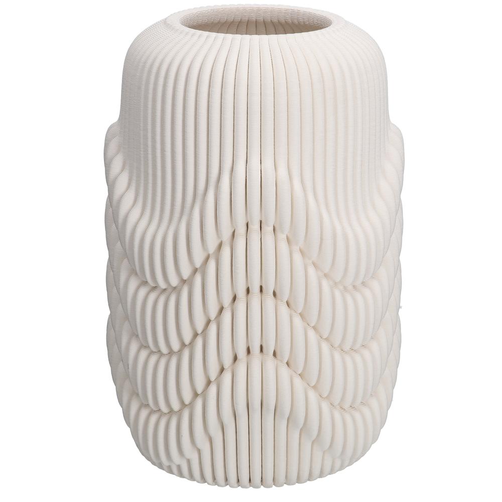 RITUALI DOMESTICI - Lino Vaso Deco Bianco L Realizzato In Stampa 3D In Porcellana 23X38H