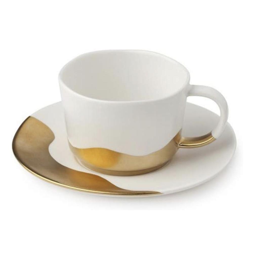 HERVIT - Set of 2 Ivory Coffee Cups