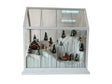 DO-HOME - Vetrina Paesaggio Natalzio Con Movimento E Luci In Plastica A Batteria 3Xaa 33X15Xh.33 Cm In Confezione Regalo