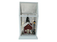 DO-HOME - Vetrina Paesaggio Natalzio Con Luci In Plastica A Batteria 3Xaa 18X15Xh.33 Cm In Confezione Regalo