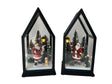 DO-HOME - Vetrina Paesaggio Natalzio Con Luci In Plastica A Batteria 3Xaa 13X13Xh.25.5 Cm In Confezione Regalo