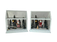 DO-HOME - Vetrina Paesaggio Natalizio Con Luci In Plastica A Batteria 3Xaa 21X11.5Xh.22 Cm In Confezione Regalo