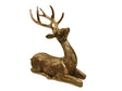 DO-HOME - Renna Foglia Oro In Resina 34X13Xh.36 Cm