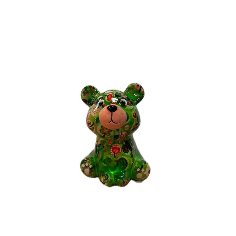 POMME PIDOU - Money Box Bear Tala In Ceramica H 15 Cm [Verde]