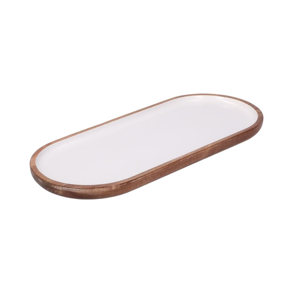 WHITE PORCELAIN - Libeccio Oval Tray 35.6X15.2X1.9Cm