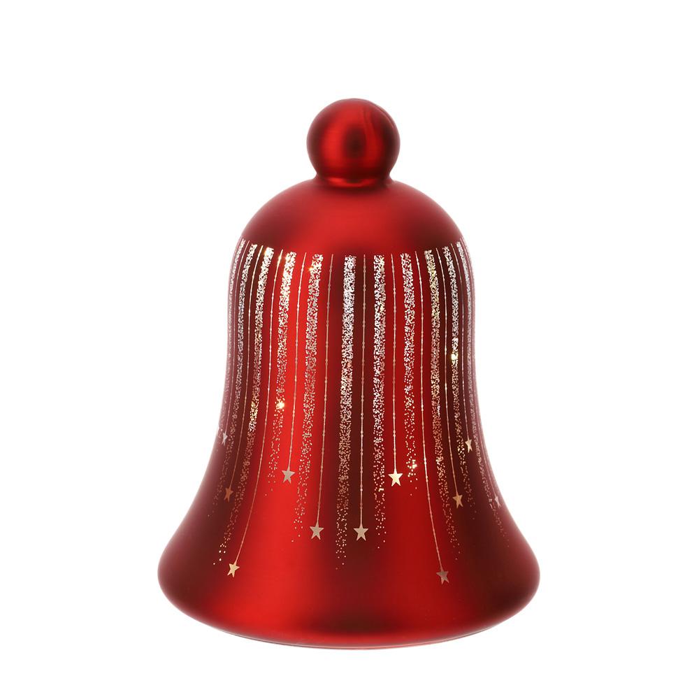 HERVIT - Campana Vetro Rossa L.Led Dia.12Xh17Cm