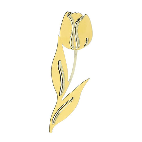 HERVIT - Tulipano Metallo Cromo Oro 2,5X8Cm