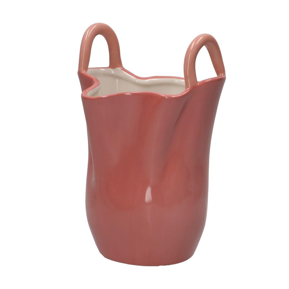 RITUALI DOMESTICI - Lasportina Vaso In Stoneware Rosa 15X13X21H