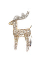 DO-HOME - Renna Filo Oro In Metallo E Plastica 30 Luci A Batteria 3Xaa 25.5X10Xh.38 Cm