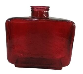 DO-HOME - Vaso Bottiglia Rettangolare Rosso In Vetro 28X14Xh.27 Cm In Scatola Avana