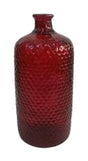 DO-HOME - Vaso Martellato Rosso In Vetro D.19Xh.42 Cm In Scatola Avana