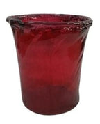 DO-HOME - Vaso Rosso In Vetro D.24Xh.28 Cm In Scatola Avana