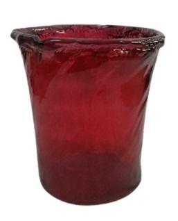 DO-HOME - Vaso Rosso In Vetro D.24Xh.28 Cm In Scatola Avana