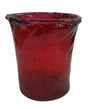 DO-HOME - Vaso Rosso In Vetro D.24Xh.28 Cm In Scatola Avana