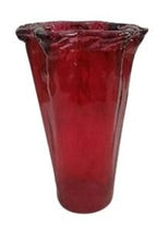 DO-HOME - Vaso Rosso In Vetro D.21,5Xh.35 Cm In Scatola Avana