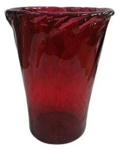 DO-HOME - Vaso Rosso In Vetro D.32Xh.50 Cm In Scatola Avana