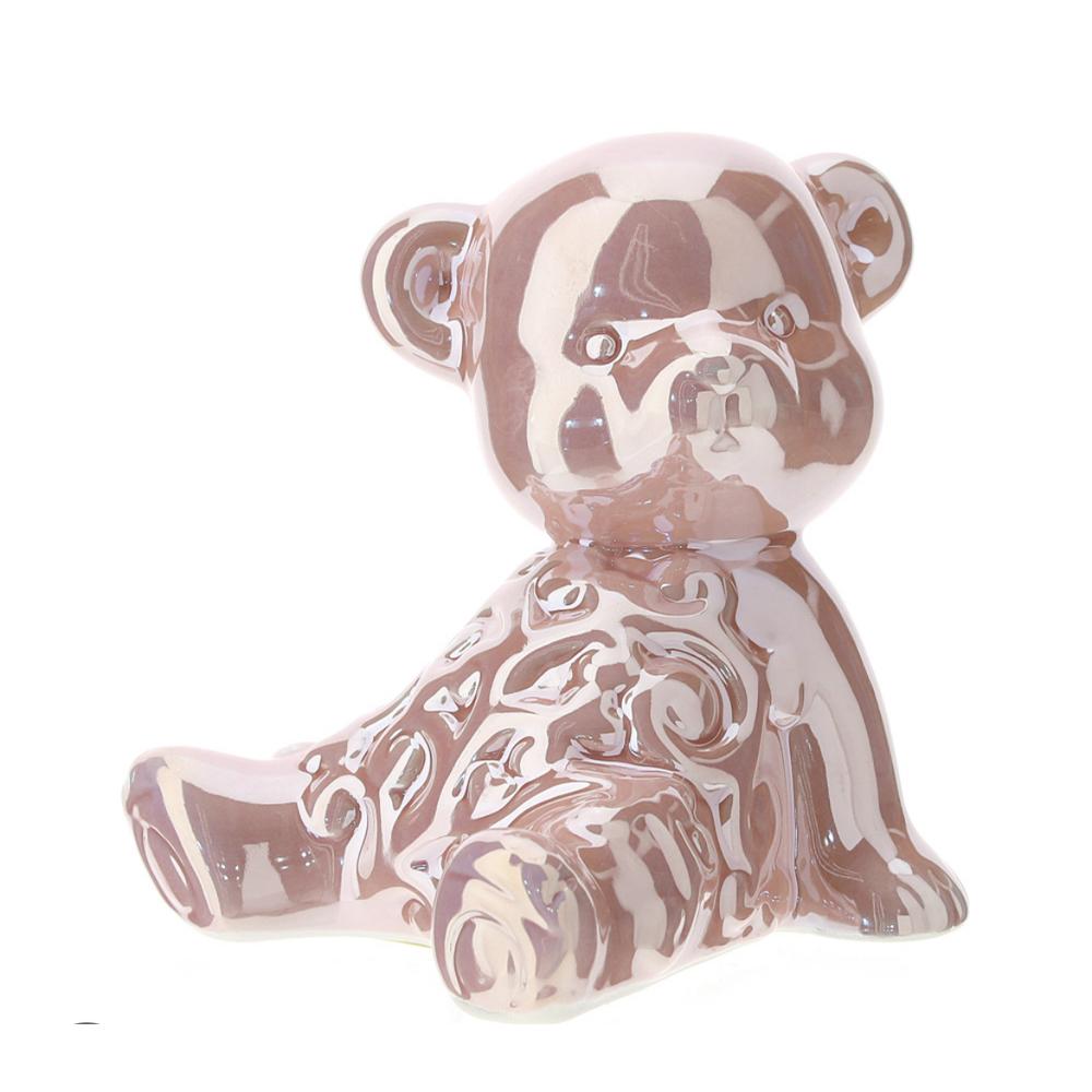 HERVIT - Pearly Pink Porcelain Bear 12cm