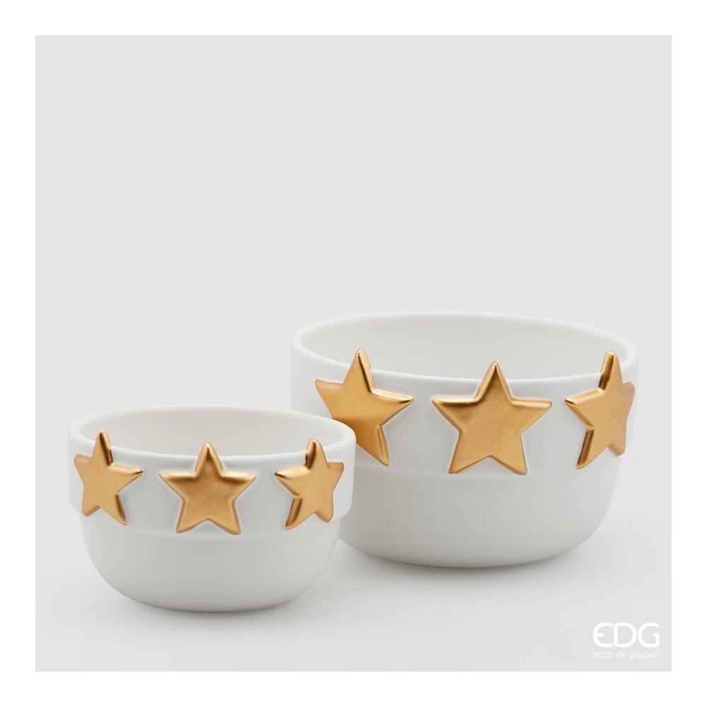 EDG - Ciotola Stelle White In Ceramica D17 Cm [Piccolo]