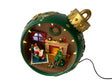 DO-HOME - Palla Di Natale Con Babbo In Poliresina Con Luci Movimento E Musica Usb Attacco Dc E Batteria 3Xaa 25X23Xh. 26 Cm In S