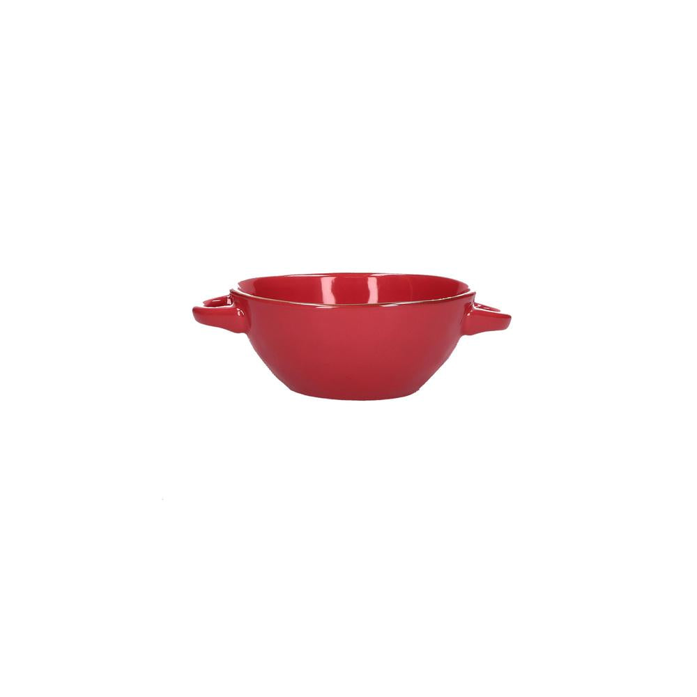ROSES &amp; TULIPS - Concerto Corallo Soup Bowl With Handles 600 Cc