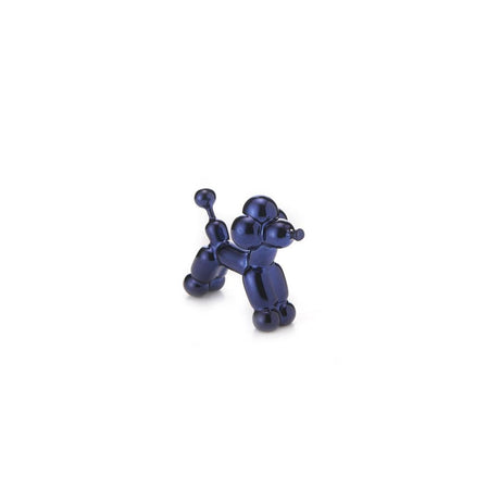 ZAVI - Polly Poodle In Blue Metallic Resin 7X3.5X7.5 Cm