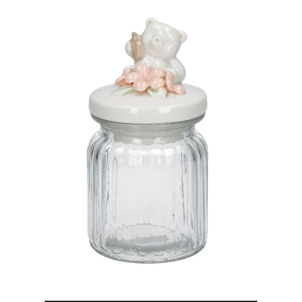 WHITE PORCELAIN - Pink Bear Jar