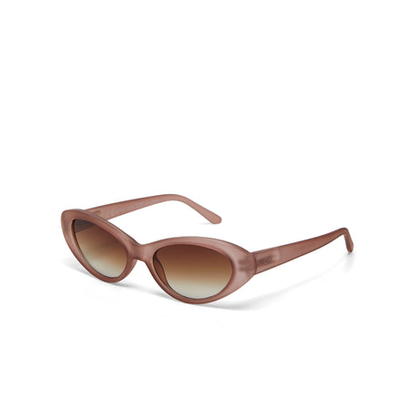 OKKIA - Occhiale Da Sole Premontato - Mod.Lina Montatura Soft Touch-Spring Arms Col: Trasparent Rose / Lens: Brown Gradient