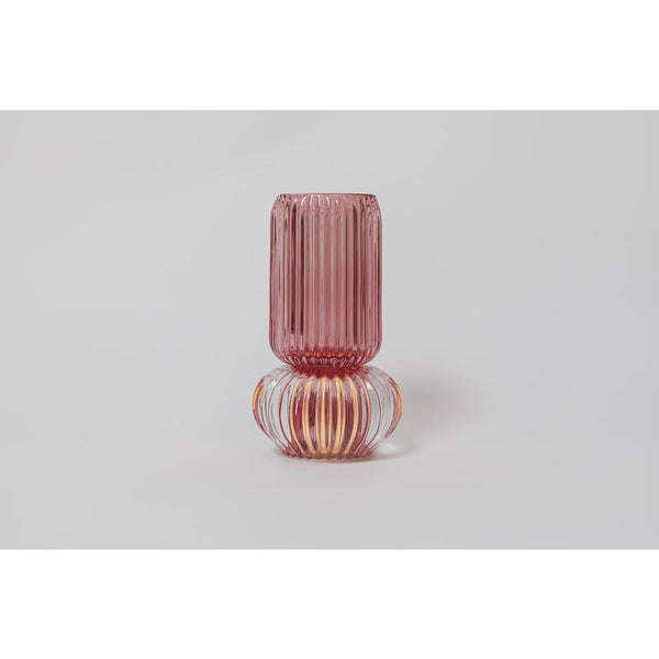 MAGNIFIQUE MAISON - Lampada Vaso Rosa Batteria 20H In Vetro