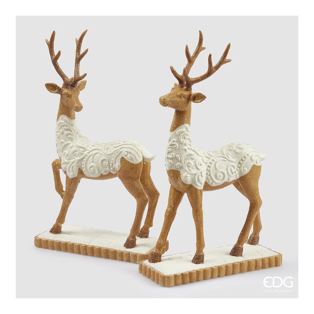 EDG - Reindeer Marzipan Hazelnut Decoration In Polyresin H44