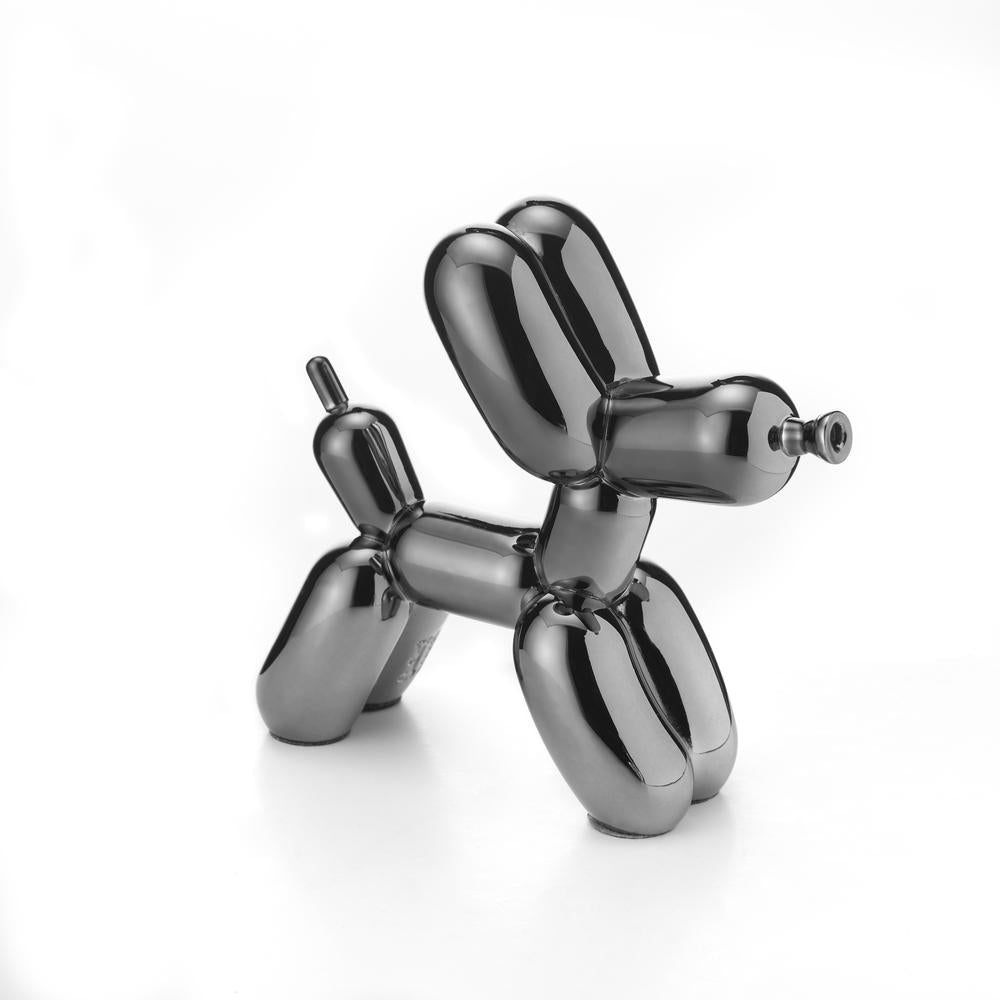 ZAVI - Polly Dog Statue In Metallic Gunmetal Resin15X6X16 Cm