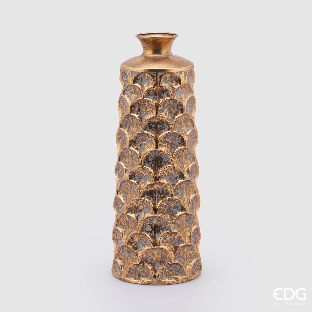 EDG - Vase Metal Cyl.Scaglie H54 D21 C2