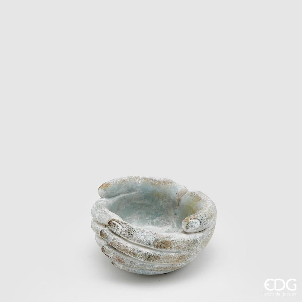 EDG - Cement Vase Cupped Hands H7 D14 B9