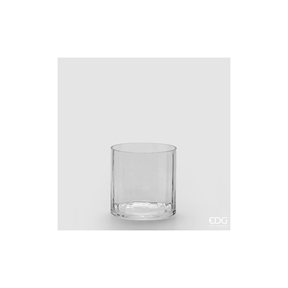 EDG - Nida Optic Cylinder Vase H.20 D.20 Glass