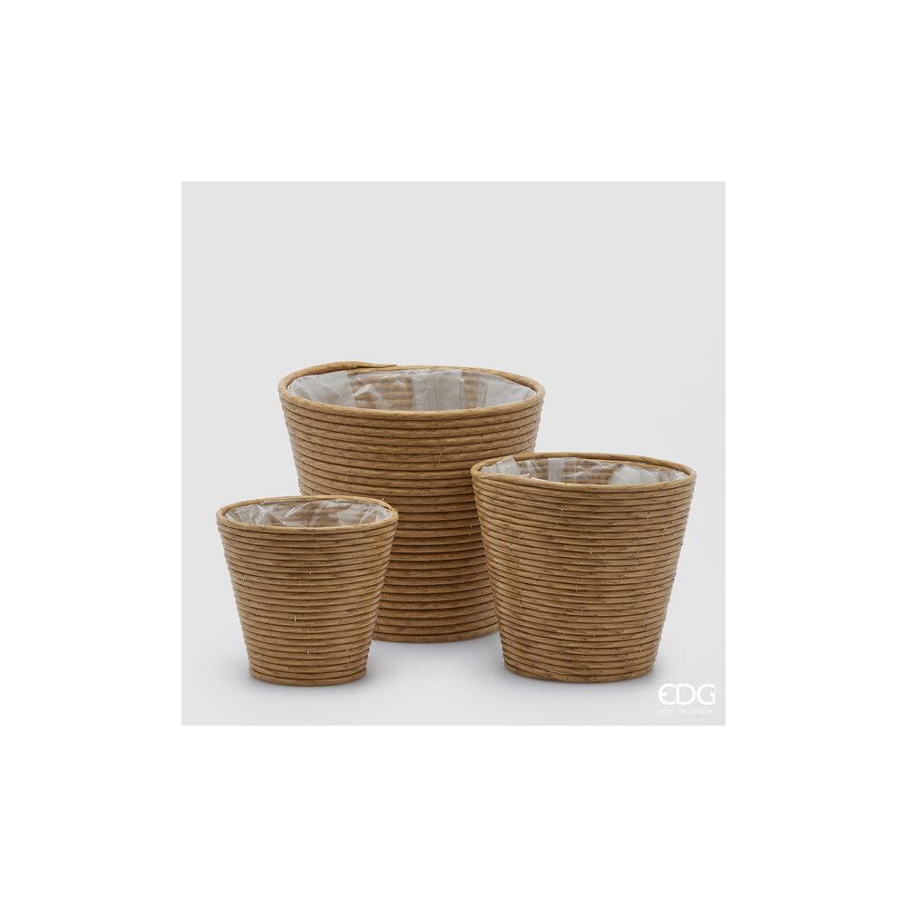EDG - Flared Striped Basket H.28 D.31 Small