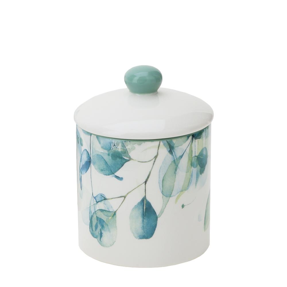 HERVIT - Botanic Porcelain Container Dia.12X16,5Cm