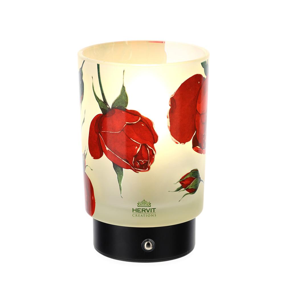 HERVIT - Lampada Vetro Rose Baccarat Dia.10X15Cm