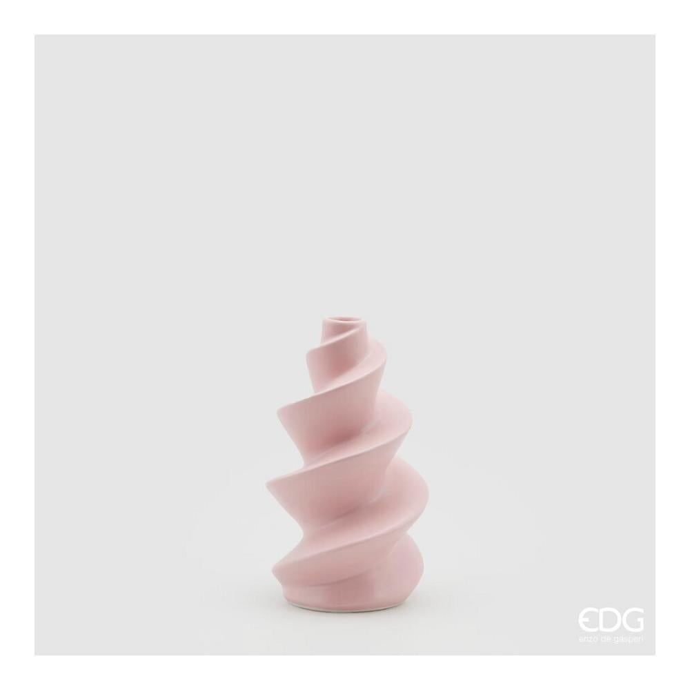 EDG - Vaso Avvitato Pink In Ceramica H19 D11 Cm