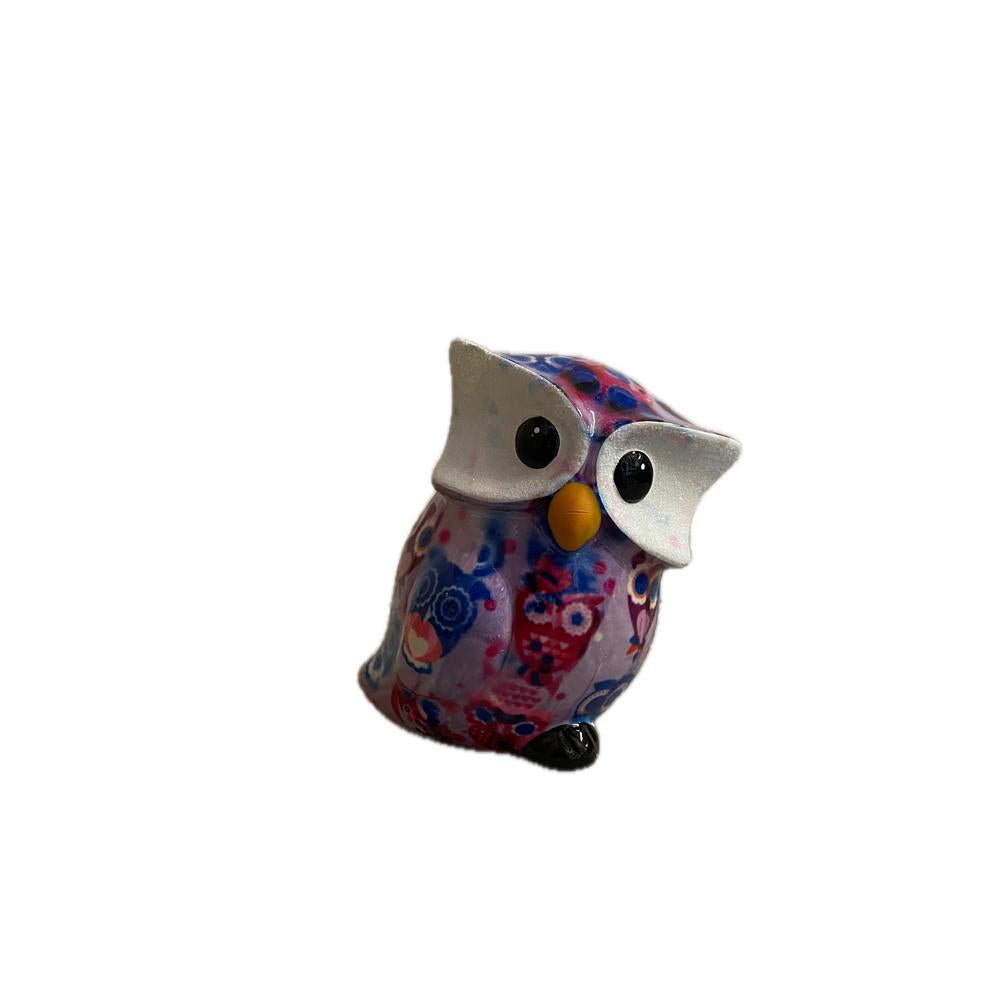 POMME PIDOU - Money Box Owl "Otti" 10X12 Cm [Lilla]