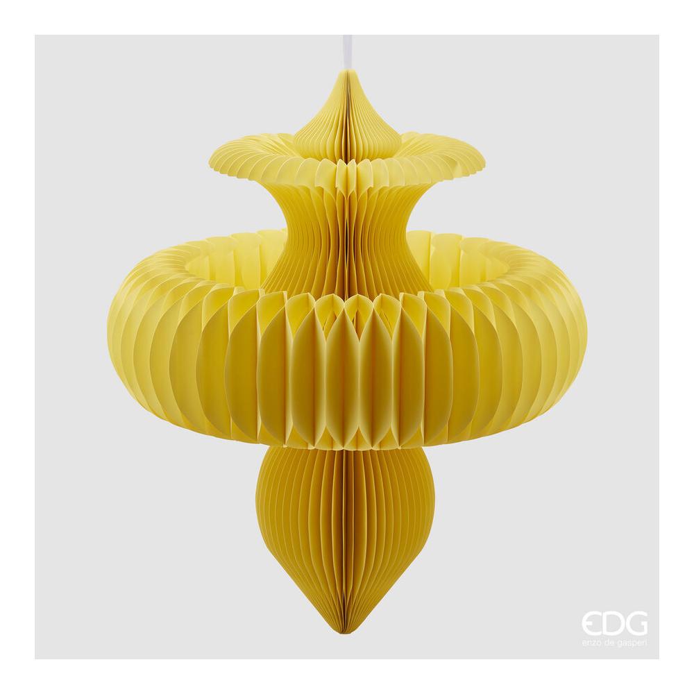 EDG - Decoración de peonza Origami Al.100 D.88 Amarillo