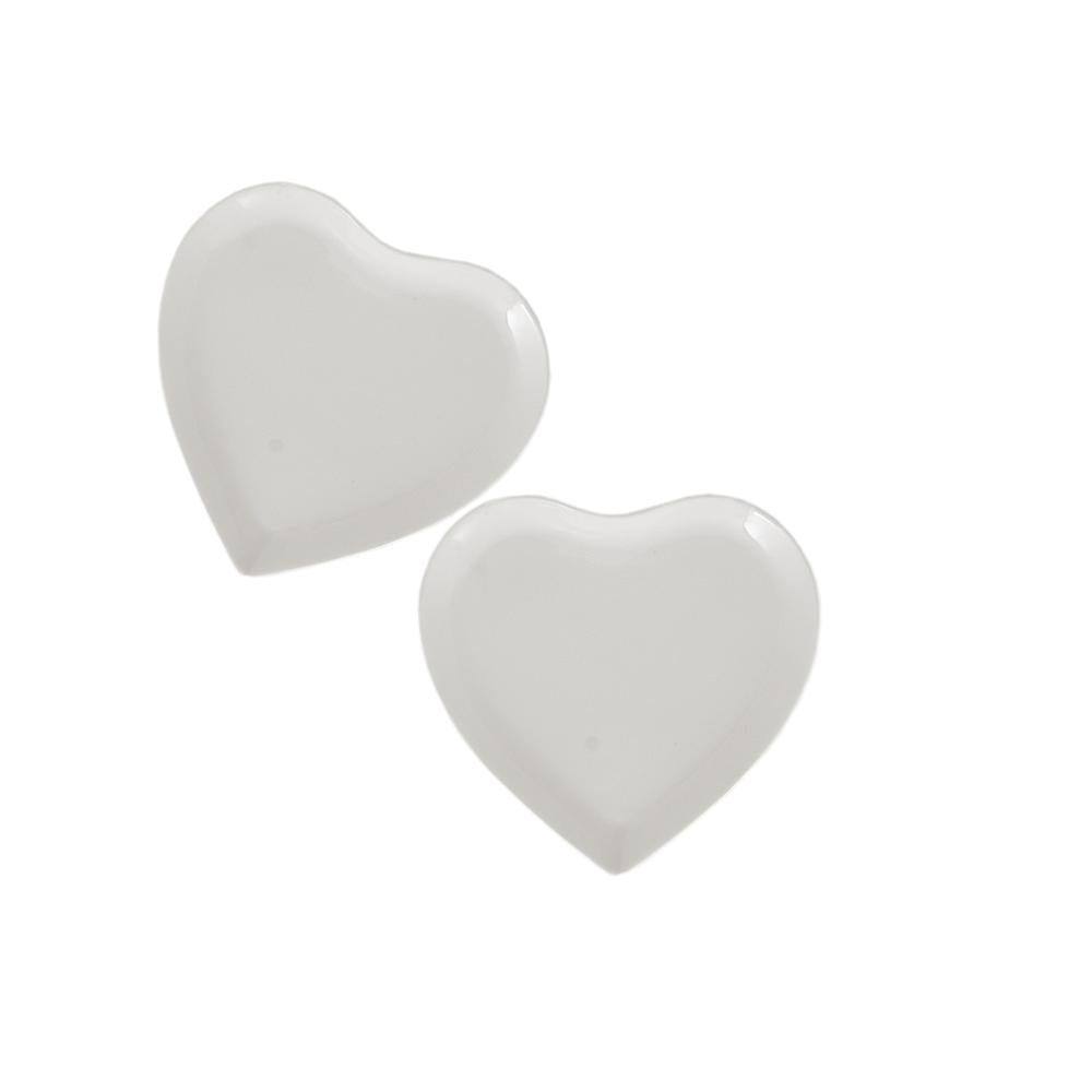 WHITE PORCELAIN - Cupido 2 Sweet Heart Saucers 14X14