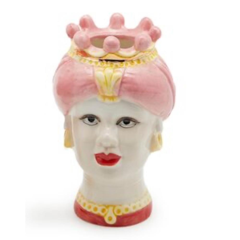 EDG - Sicily Woman's Head Vase H 13 Cm