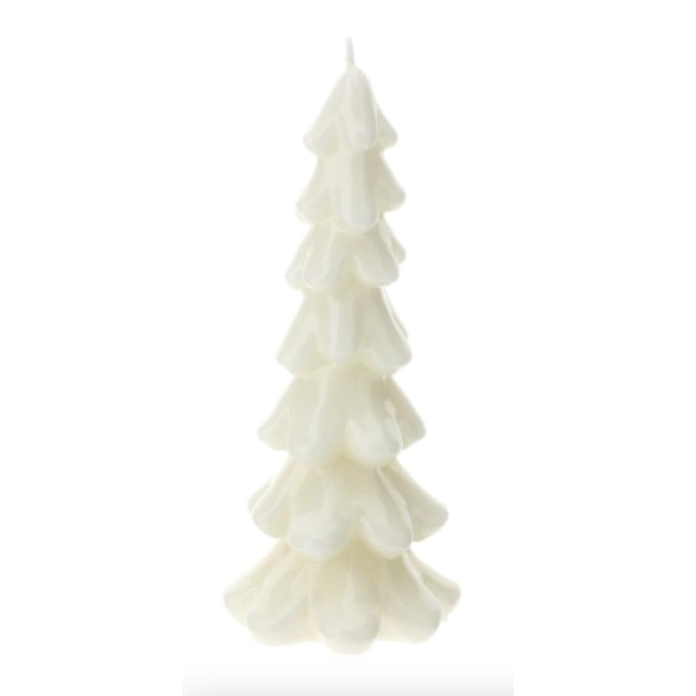 HERVIT - Candela Albero Bianco Lacc.Dia.9Xh21Cm