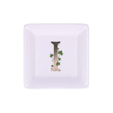 WHITE PORCELAIN - Adorato Square Saucer 10X10 Cm Letter I