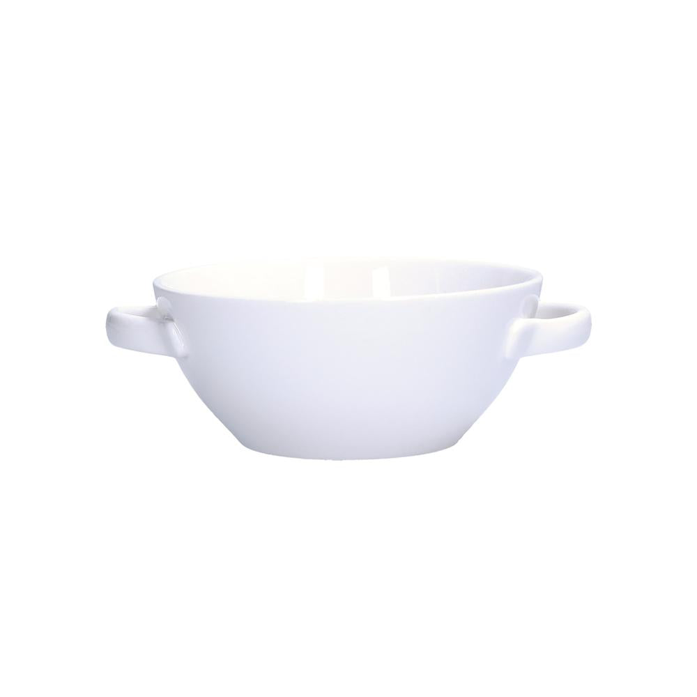 WHITE PORCELAIN - Terrine Oven Bowl W/Handles D 15cm