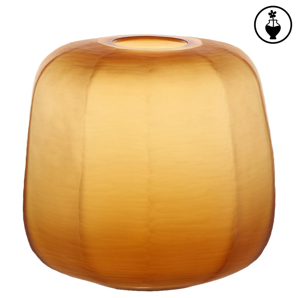 HOME RITUALS - Nebula Amber Vase In Satin Glass 33X29X32H