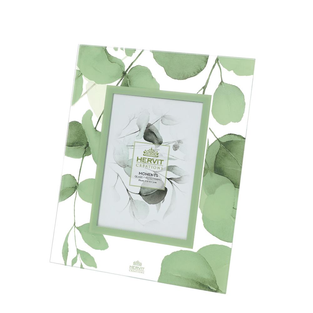 HERVIT - Green Botanic Glass Frame 18X22Cm