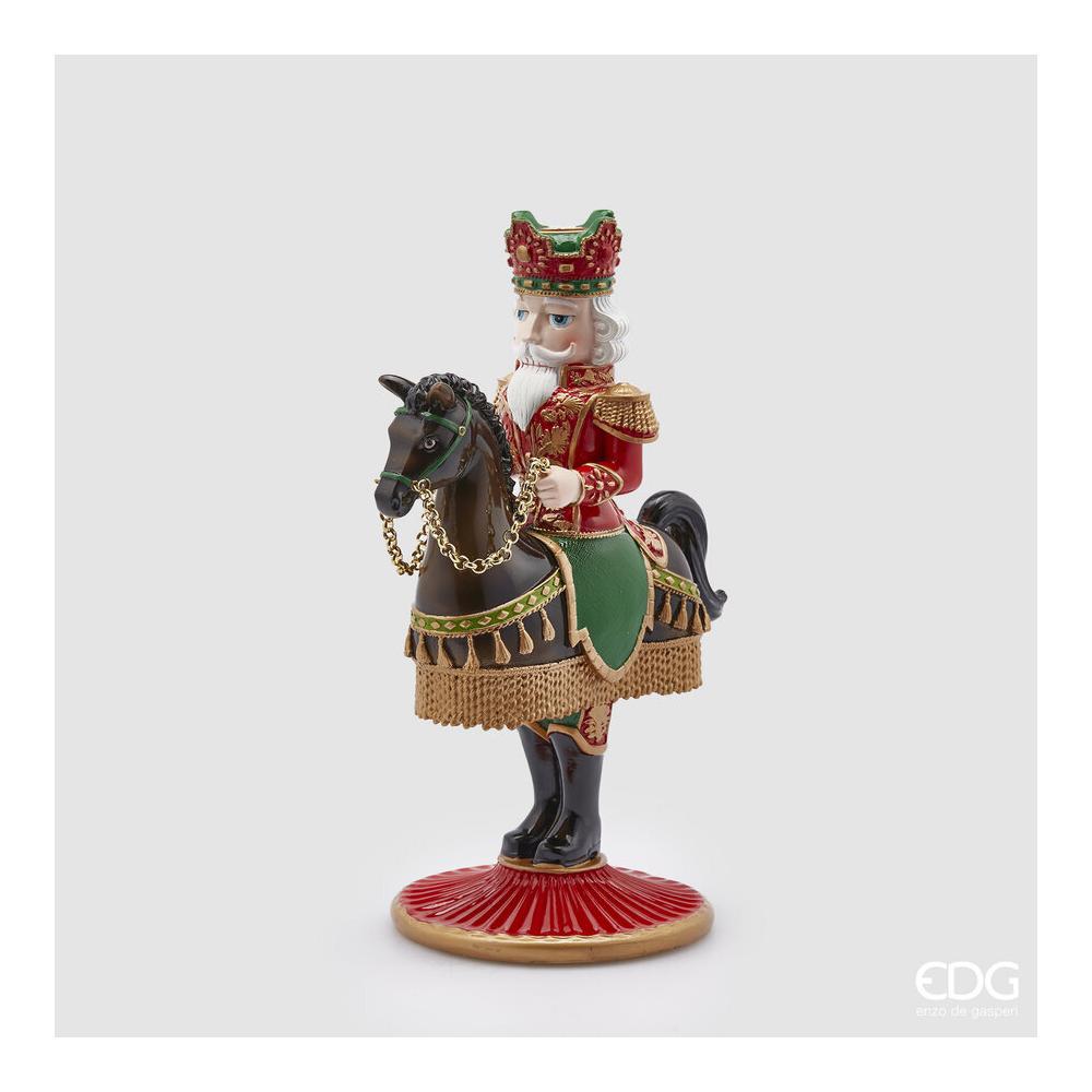 EDG - Green Red Resin Soldier With Horse H33X23X15